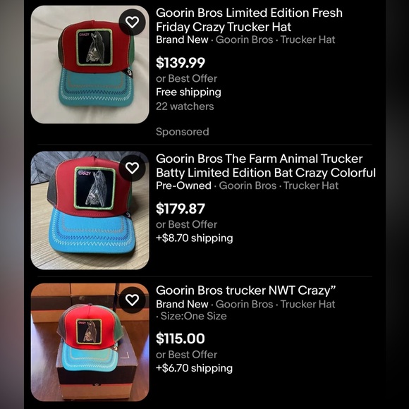 NIB Limited Edition Goorin Bros “Batty” Trucker Hat - Picture 5 of 5